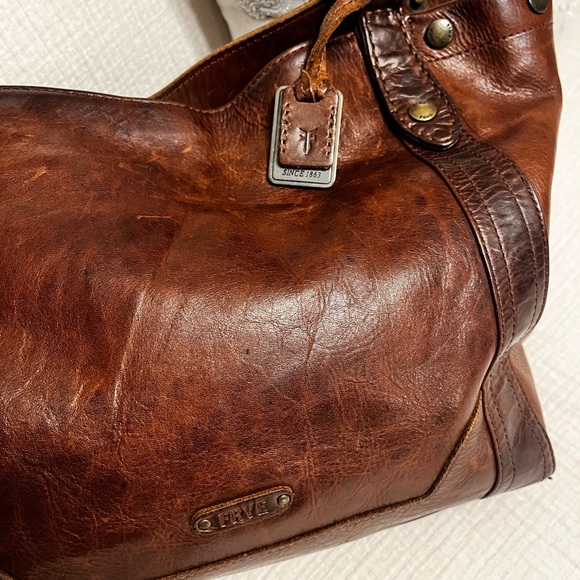 FRYE Melissa Purse or Tote Bag. Cognac Color - Picture 12 of 12